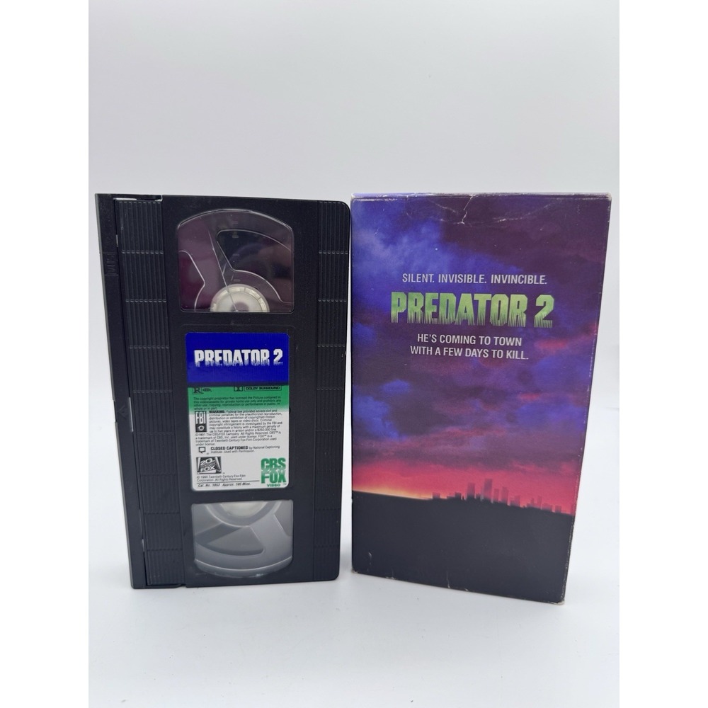 Predator 2 (1990) VHS - Danny Glover, Gary Busey - Alien Scifi‎ Action Horror